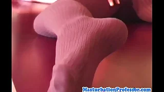 Asian nylon undershorts babe slow hot strip